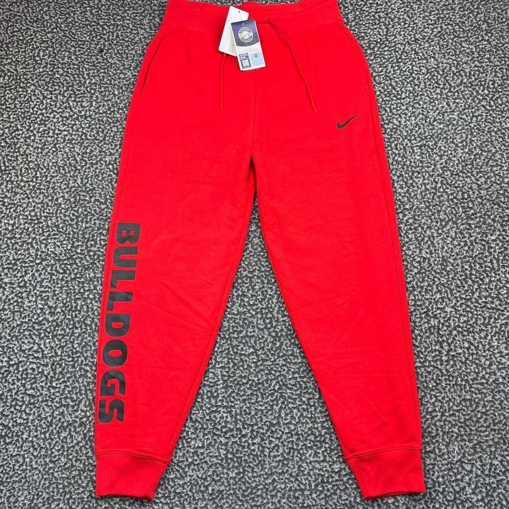Nike Georgia Bulldogs Dri-FIT Jogger Men Medium Red Fleece Sweatpants New M